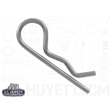 Huyett Hair Cotter Pin, 0.12 in Dia, 2-3/8 in L, Stainless Steel BPS-0008/D